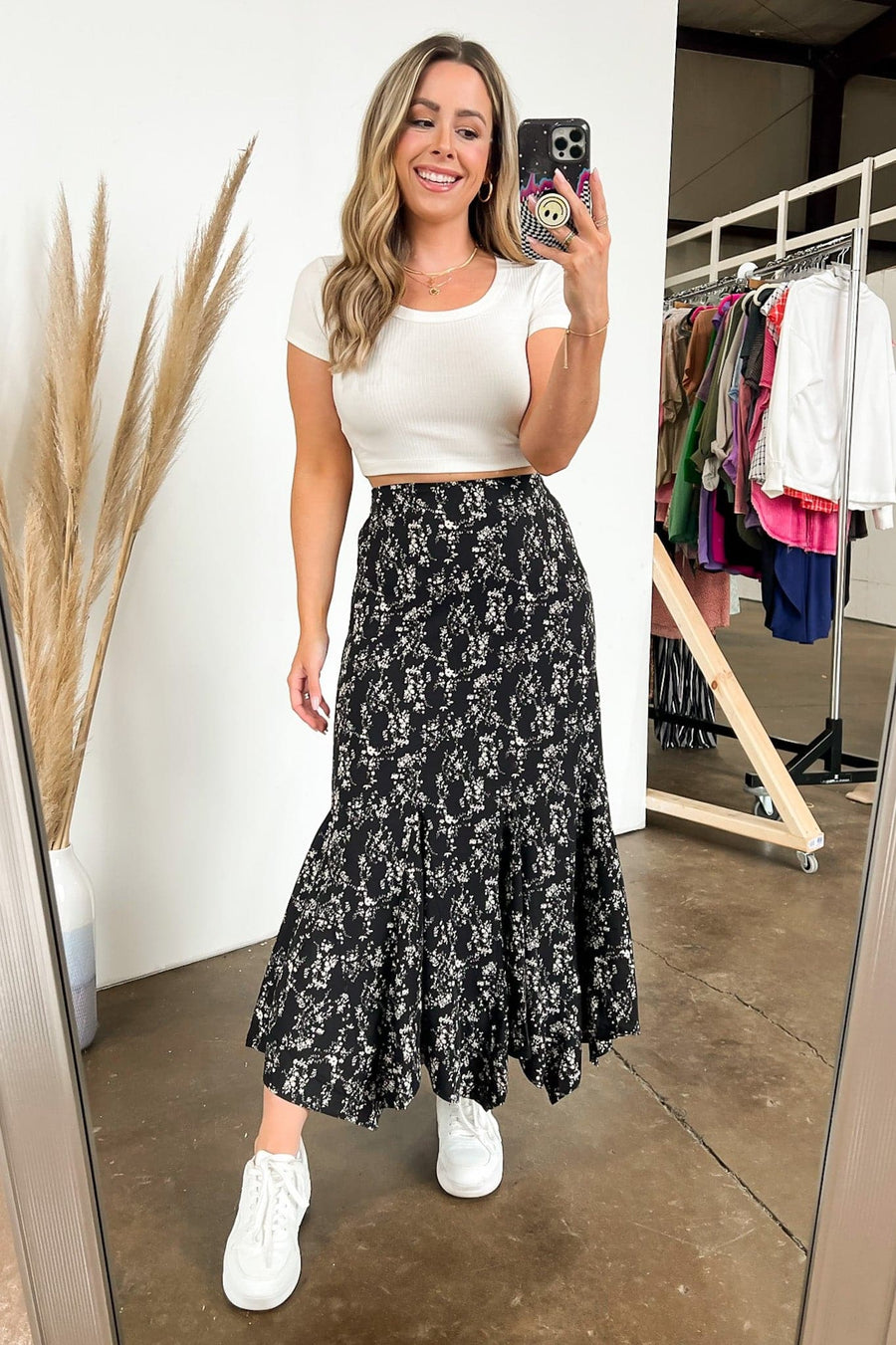  Buy Me Flowers Flowy Floral Ruffle Skirt - FINAL SALE - Madison and Mallory