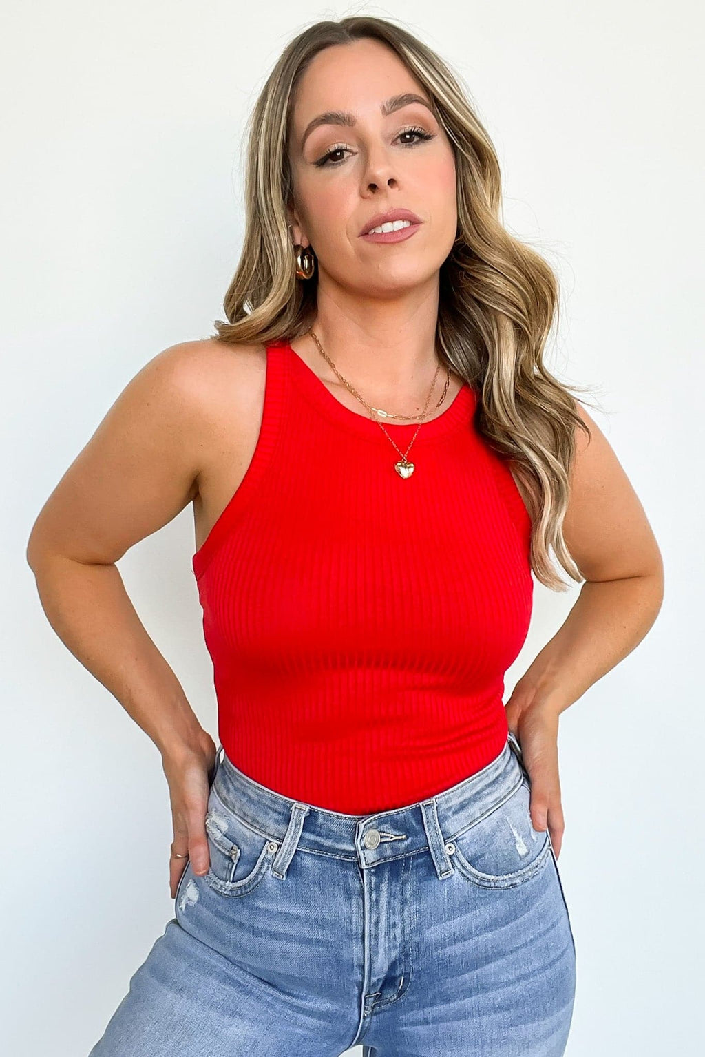  Calinah Ribbed Sleeveless Bodysuit - FINAL SALE - Madison and Mallory