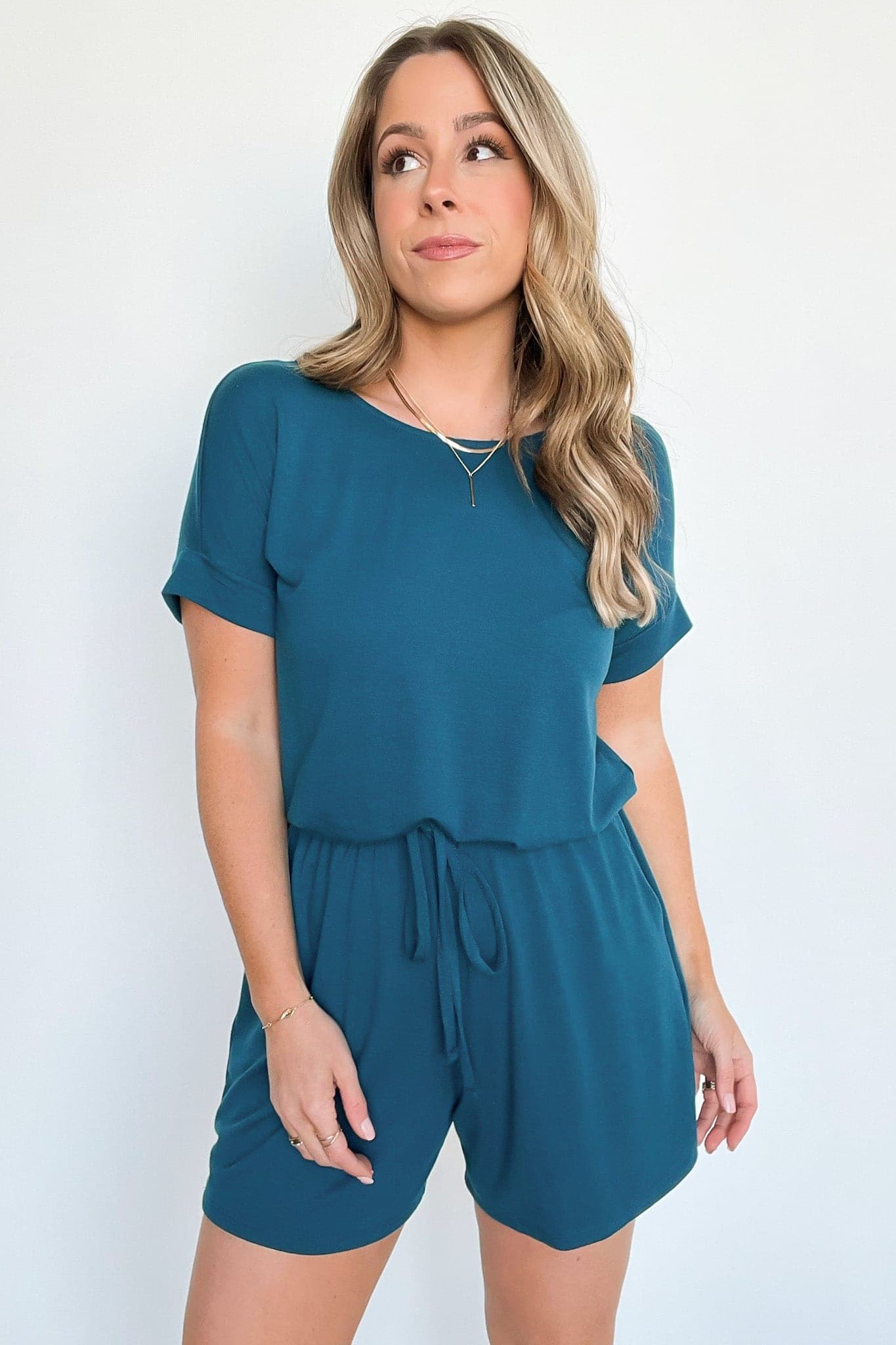  Casual Obsession Drawstring Romper - FINAL SALE - Madison and Mallory
