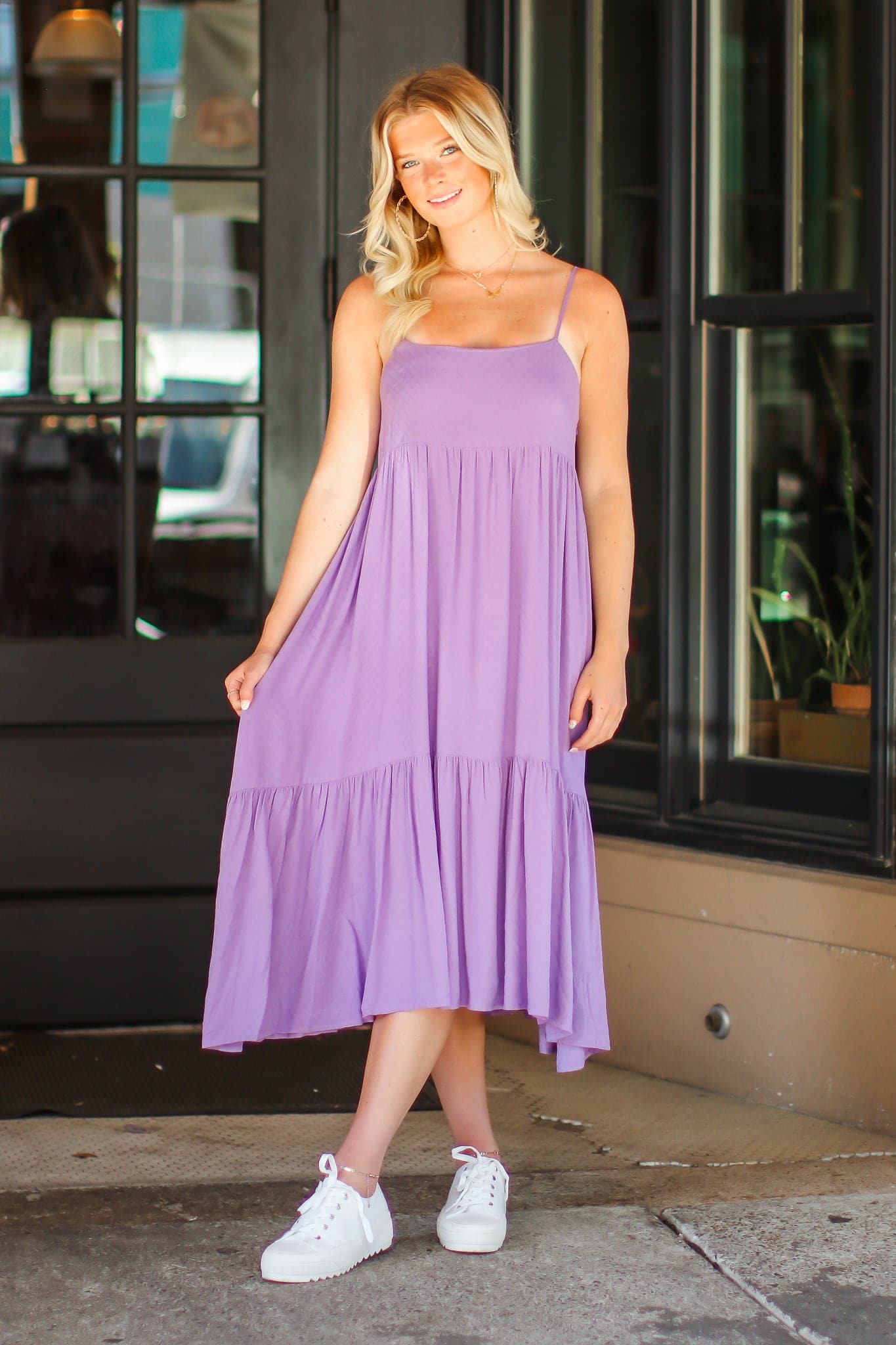 S / Lavender Chic Approach Flowy Tiered Dress - FINAL SALE - Madison and Mallory