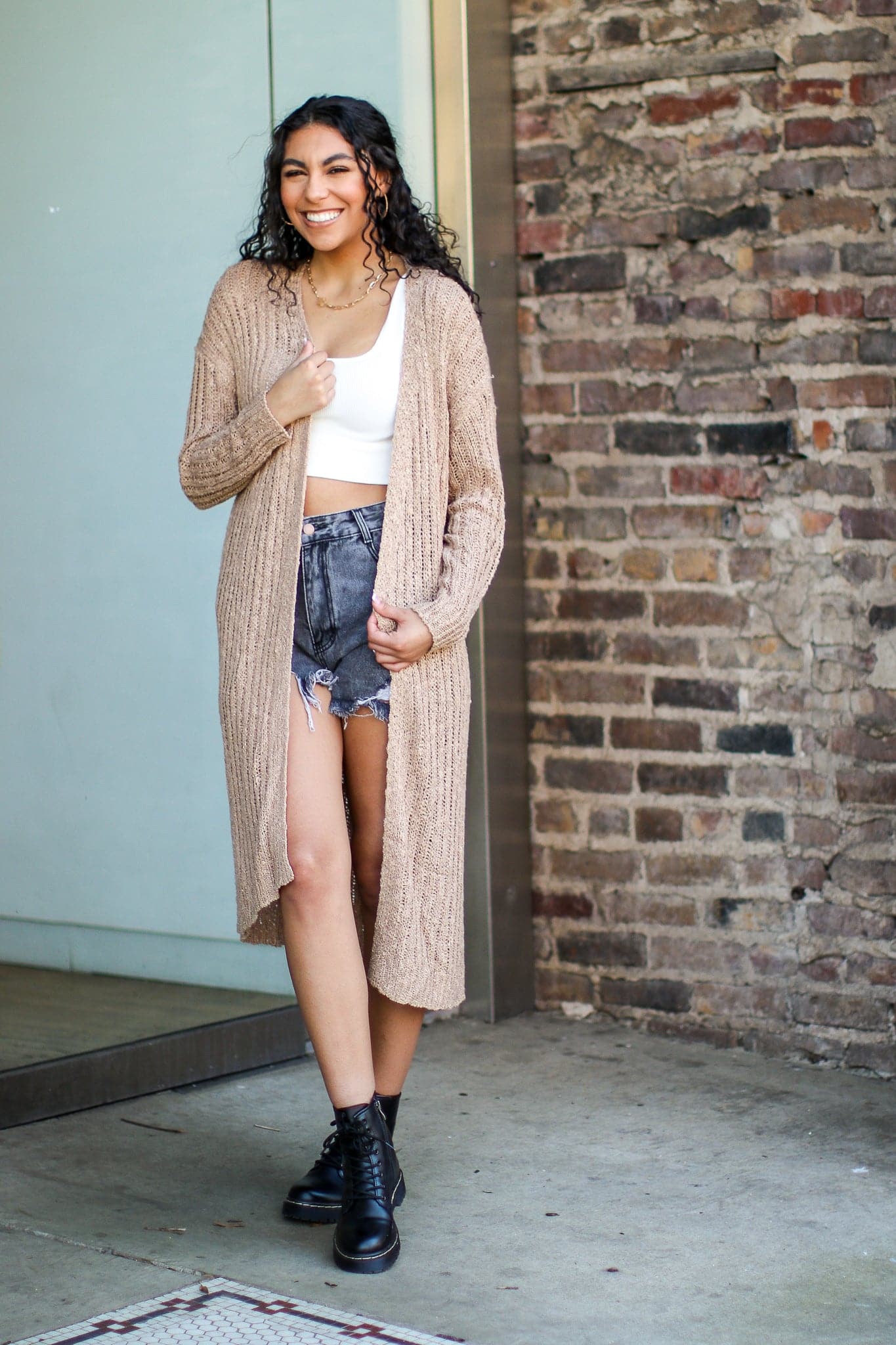 S / Camel Chic Intentions Ribbed Knit Long Line Cardigan - FINAL SALE - Madison and Mallory