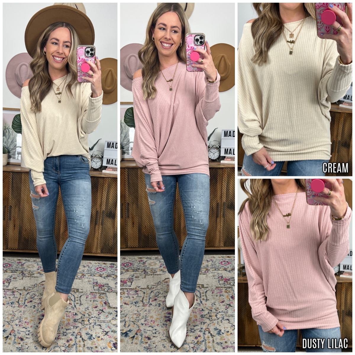  Chicago Strolls Ribbed Knit Relaxed Top - FINAL SALE - Madison and Mallory