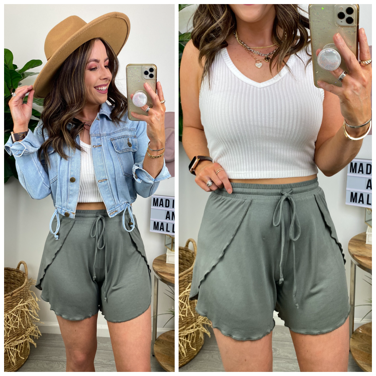  Cruise Tulip Hem Elastic Waist Shorts - FINAL SALE - Madison and Mallory