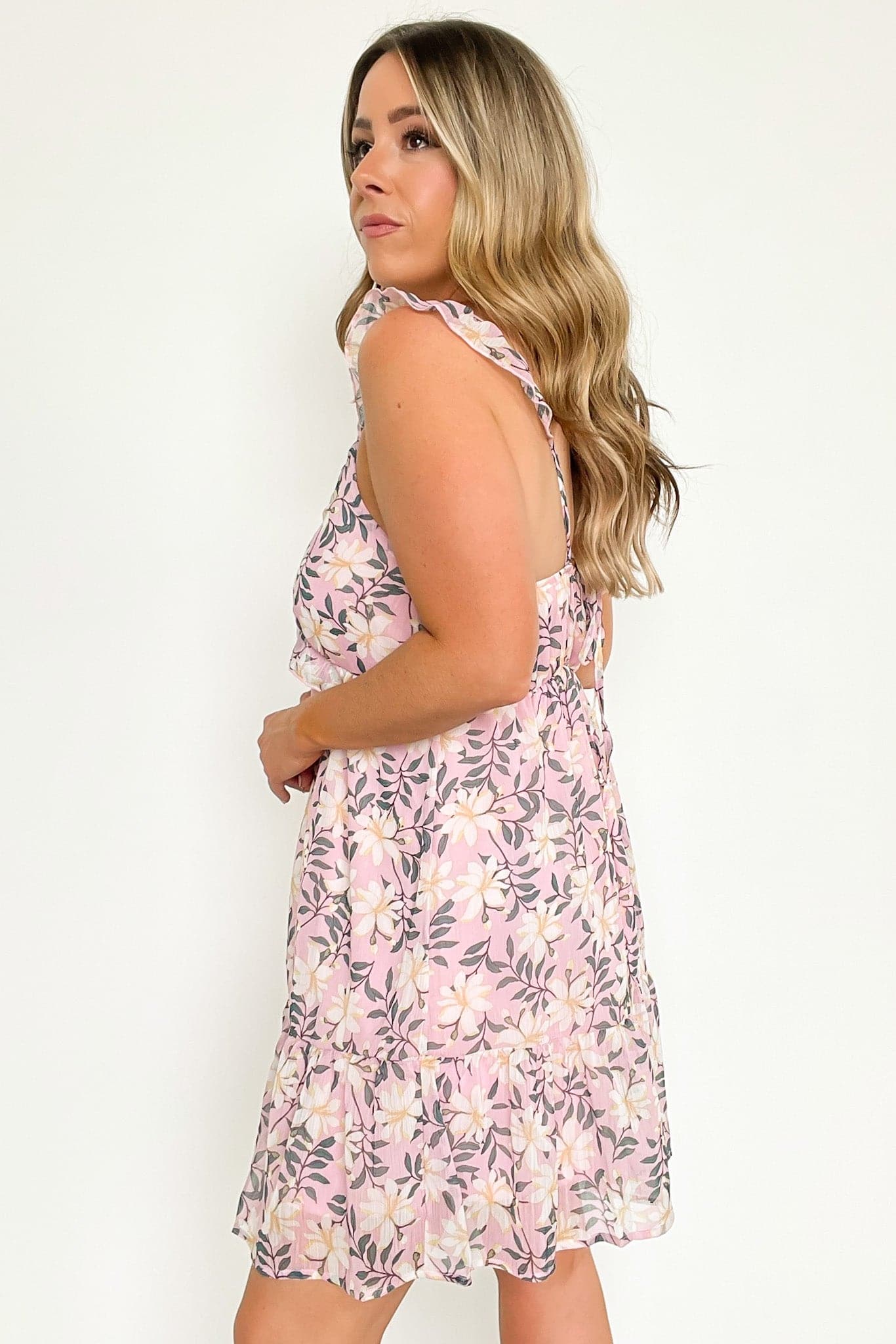  Cutely Charming Floral Ruffle Dress - FINAL SALE - Madison and Mallory