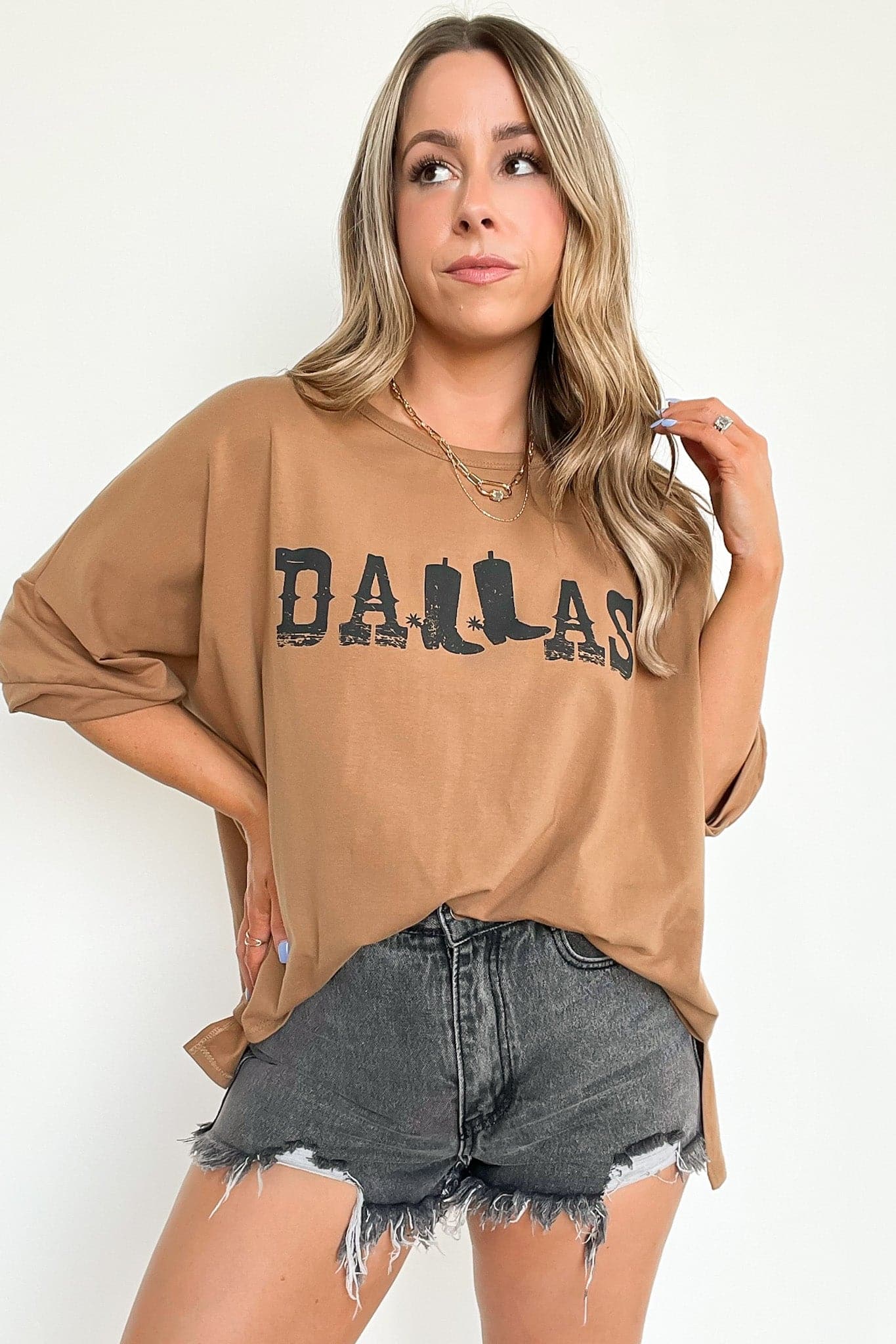  Dallas Cowboy Boot Graphic Relaxed Tee - FINAL SALE - Madison and Mallory