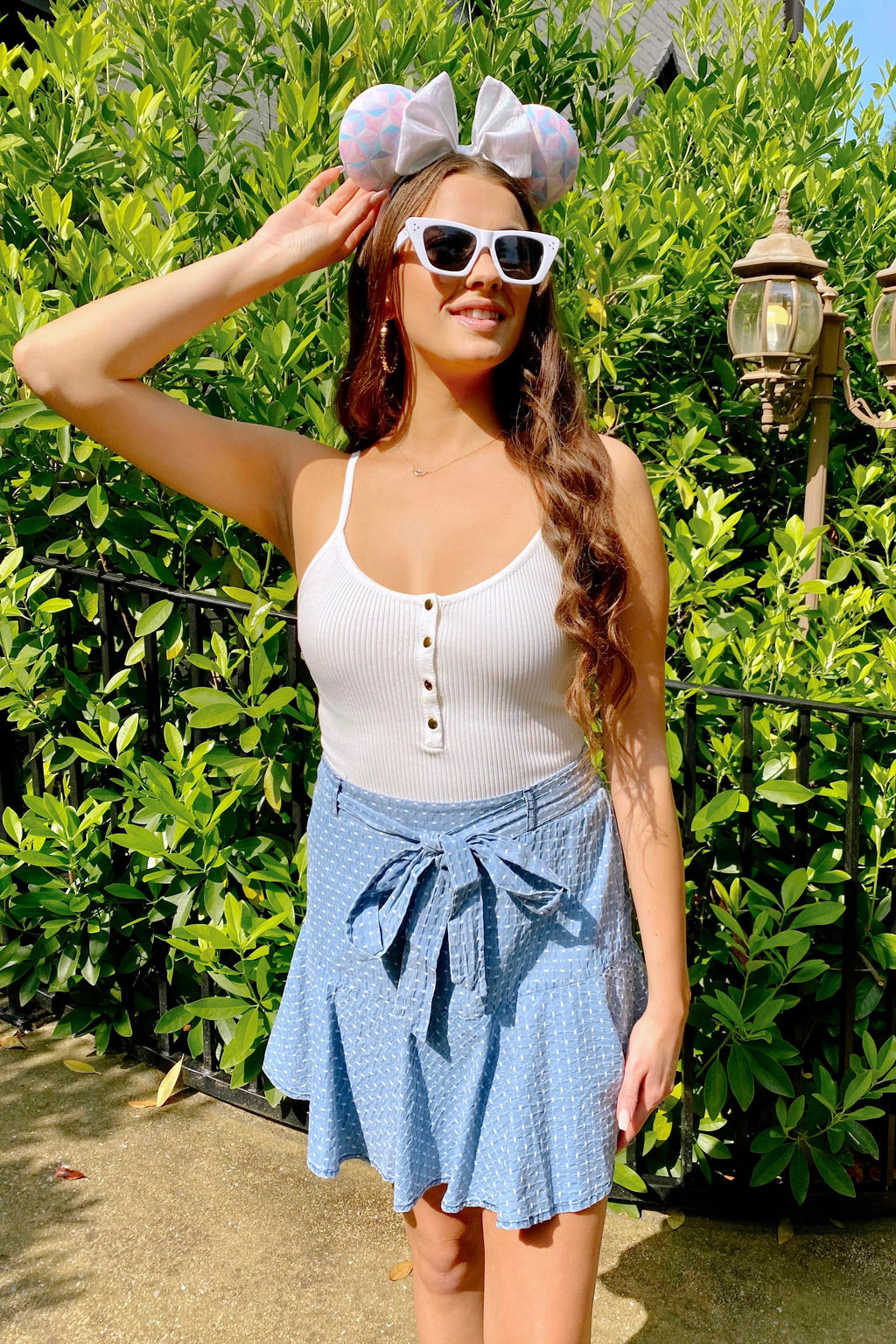 Day to Unwind Swiss Dot Tie Waist Skort - FINAL SALE - Madison and Mallory