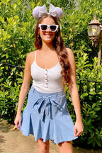  Day to Unwind Swiss Dot Tie Waist Skort - FINAL SALE - Madison and Mallory