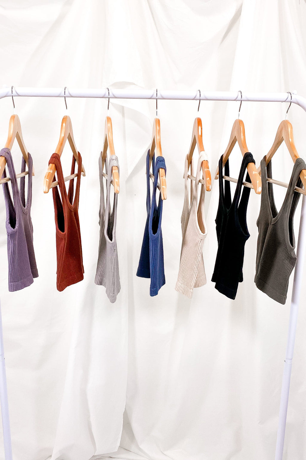  Deema Ribbed Seamless Cropped Tank Bra Top - BACK IN STOCK - Madison and Mallory