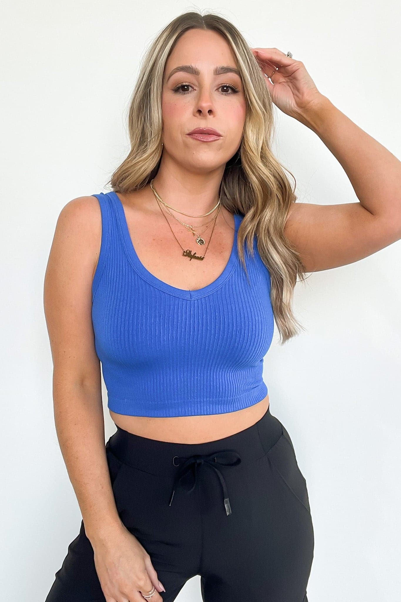  Deema Ribbed Seamless Cropped Tank Bra Top - BACK IN STOCK - Madison and Mallory
