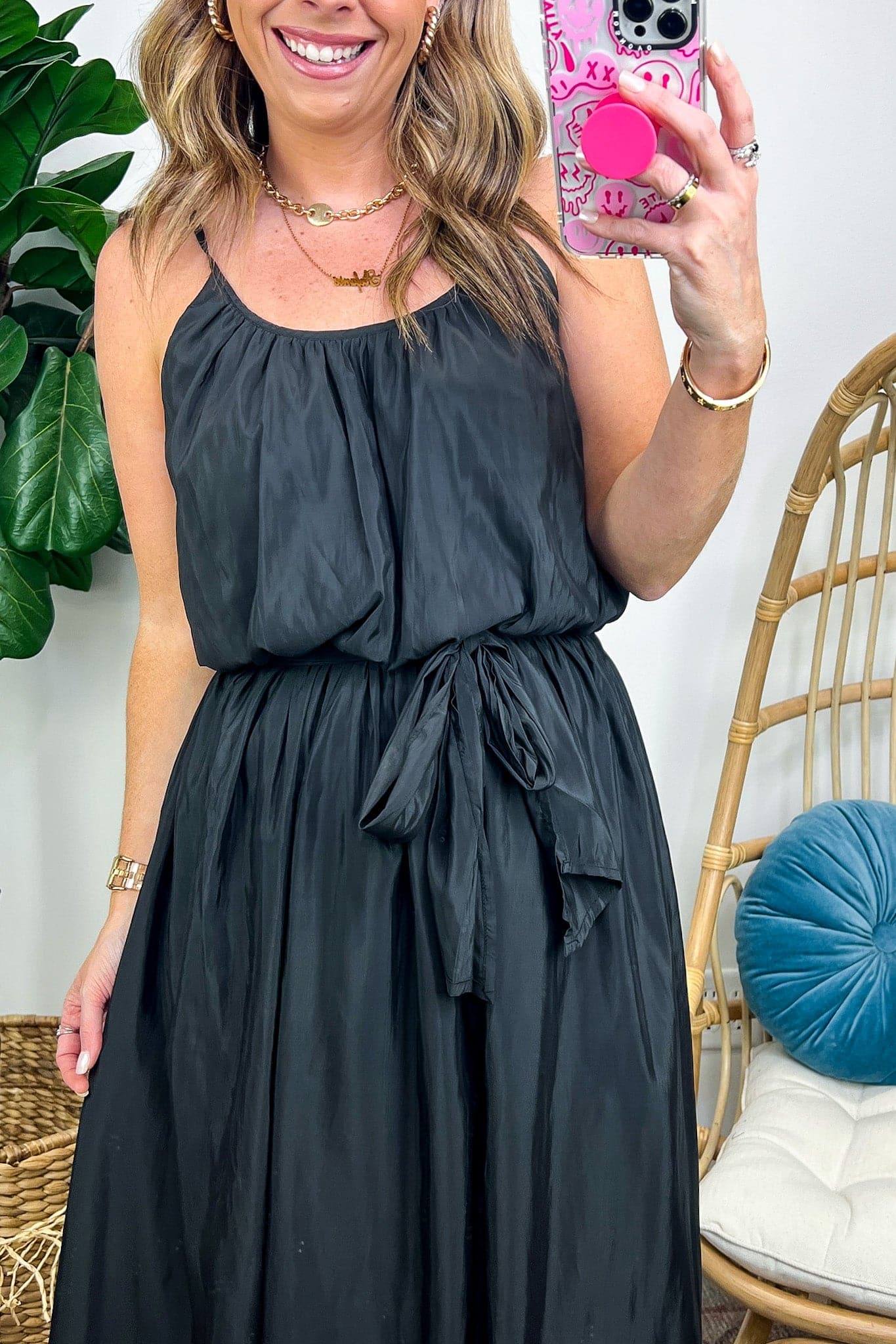  Divinely Inspired Waist Tie Flowy Maxi Dress - Madison and Mallory