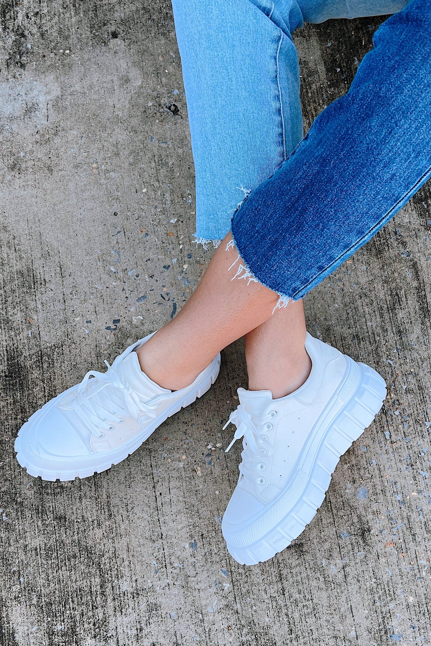  Don't Text Lace Up Platform Sneaker - FINAL SALE - Madison and Mallory
