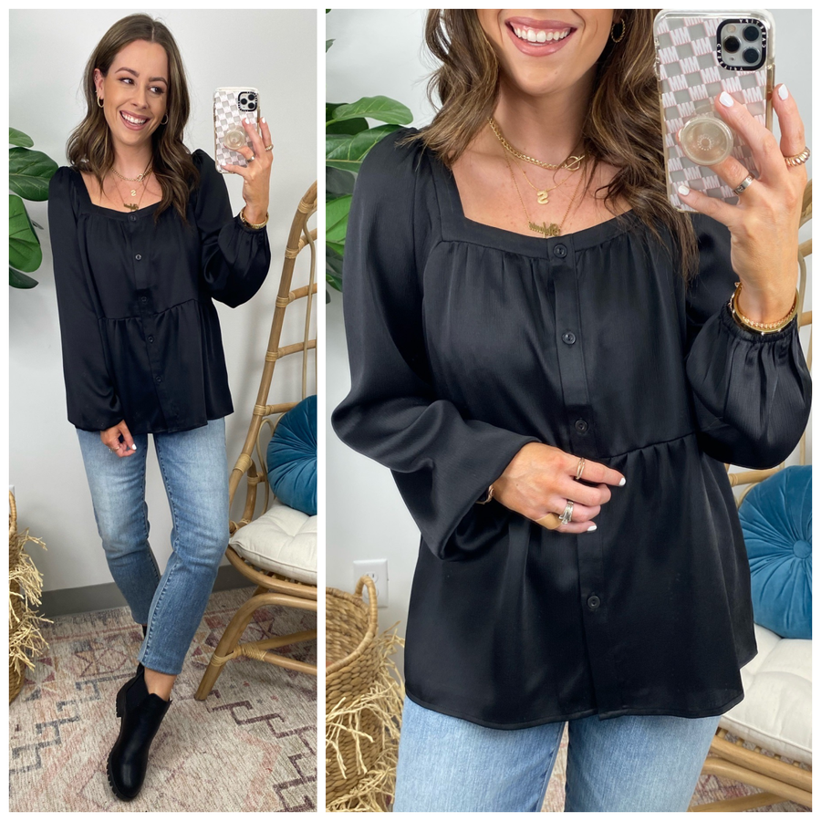 Danaya Button Down Tiered Top - FINAL SALE - Madison and Mallory