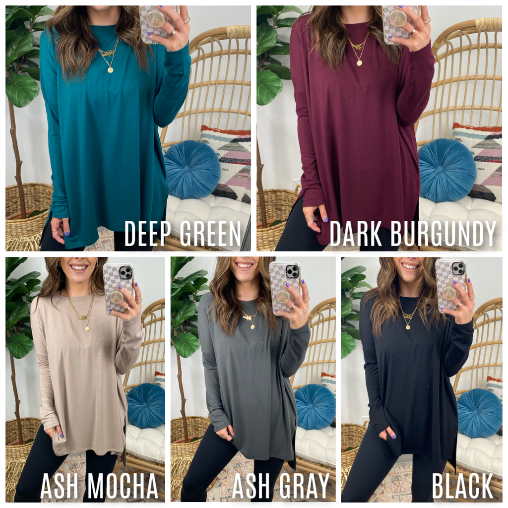  Downtown Walk Long Sleeve Tunic Top - FINAL SALE - Madison and Mallory