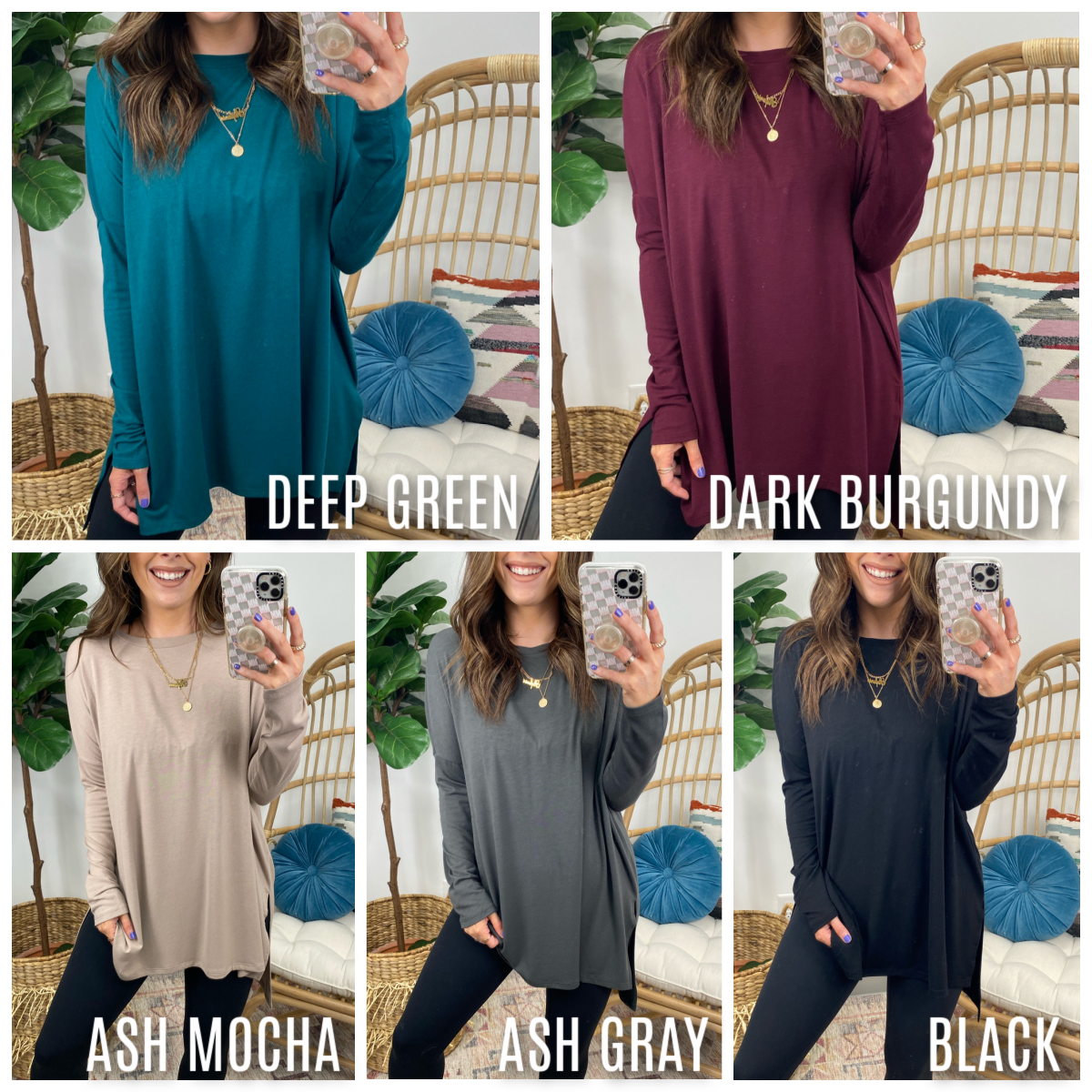  Downtown Walk Long Sleeve Tunic Top - FINAL SALE - Madison and Mallory