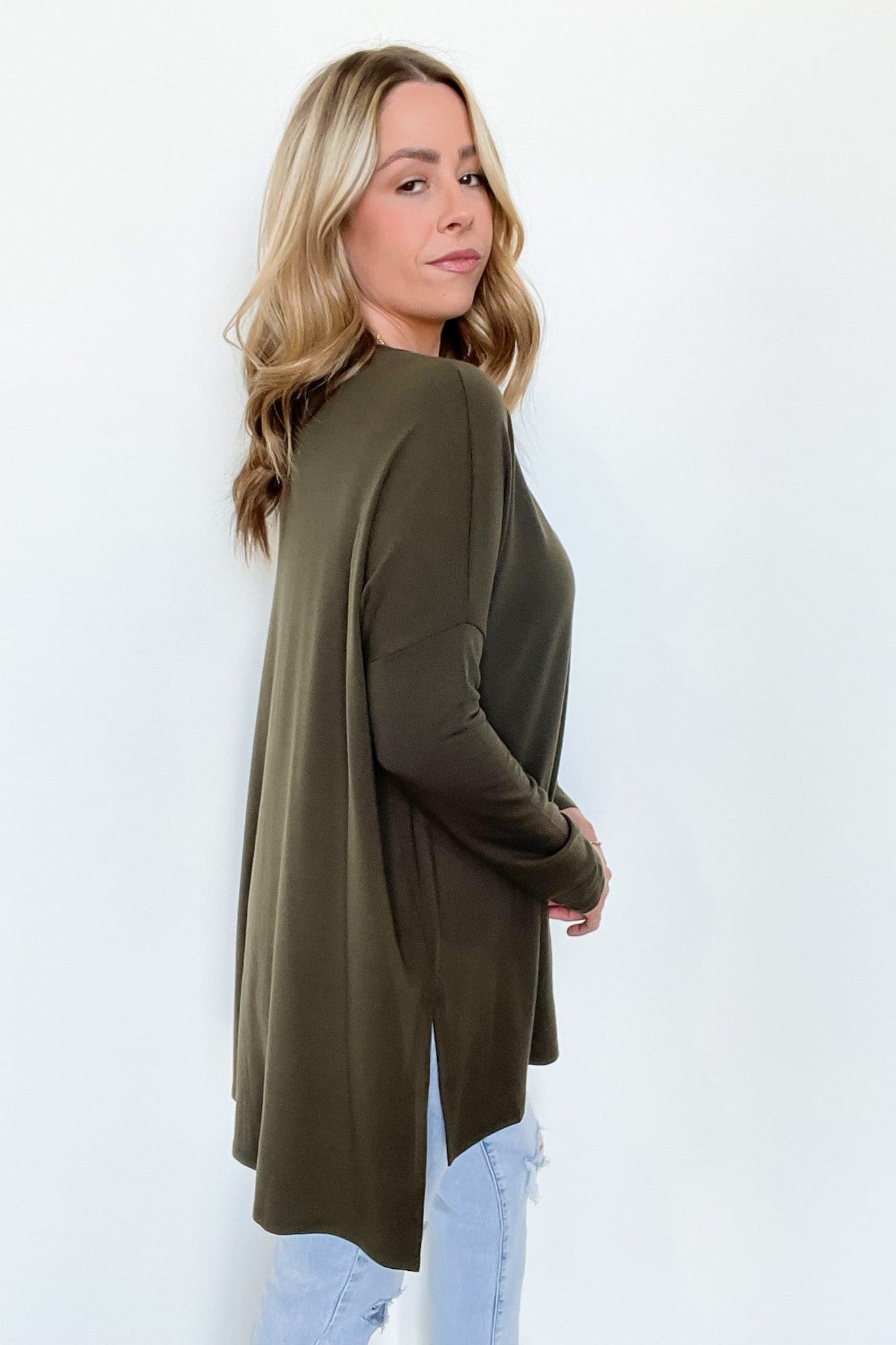  Downtown Walk Long Sleeve Tunic Top - FINAL SALE - Madison and Mallory