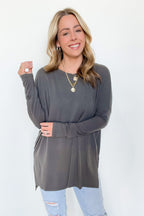  Downtown Walk Long Sleeve Tunic Top - FINAL SALE - Madison and Mallory