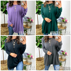  Downtown Walk Long Sleeve Tunic Top - FINAL SALE - Madison and Mallory