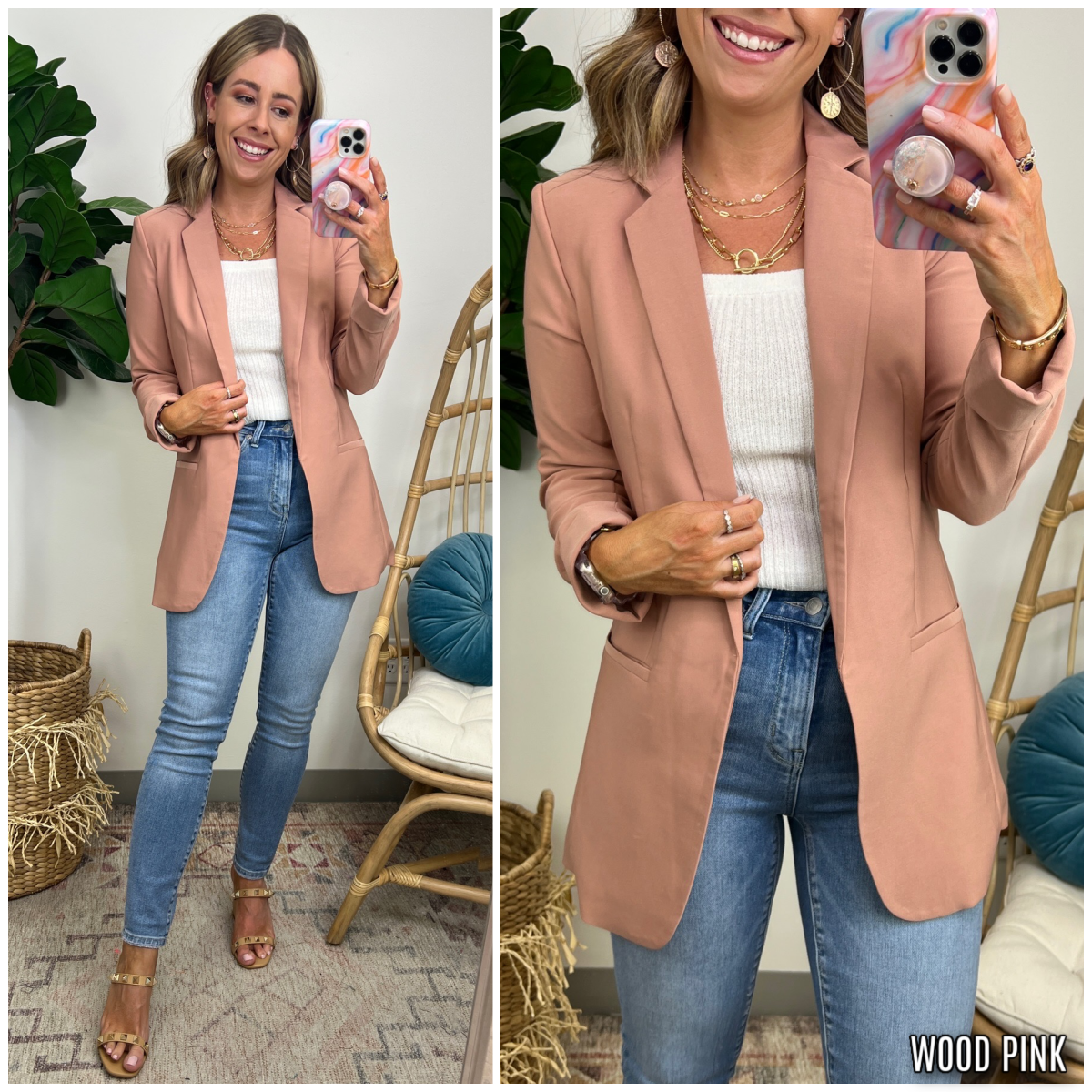 Wood Pink / S Dressed for Success Blazer - BACK IN STOCK - Madison and Mallory