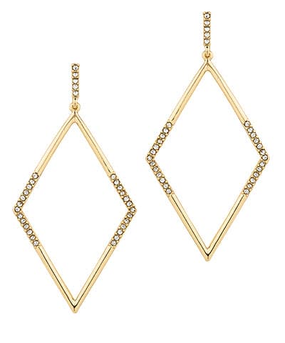  Tempest Paved Bar Rhombus Dangle Earrings - Madison and Mallory