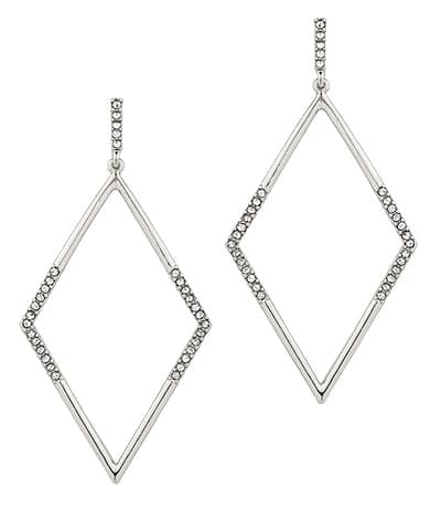  Tempest Paved Bar Rhombus Dangle Earrings - Madison and Mallory