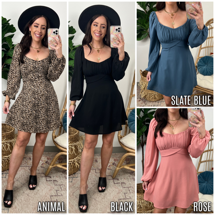  Easy to Love Ruched Bubble Sleeve Dress - FINAL SALE - Madison and Mallory