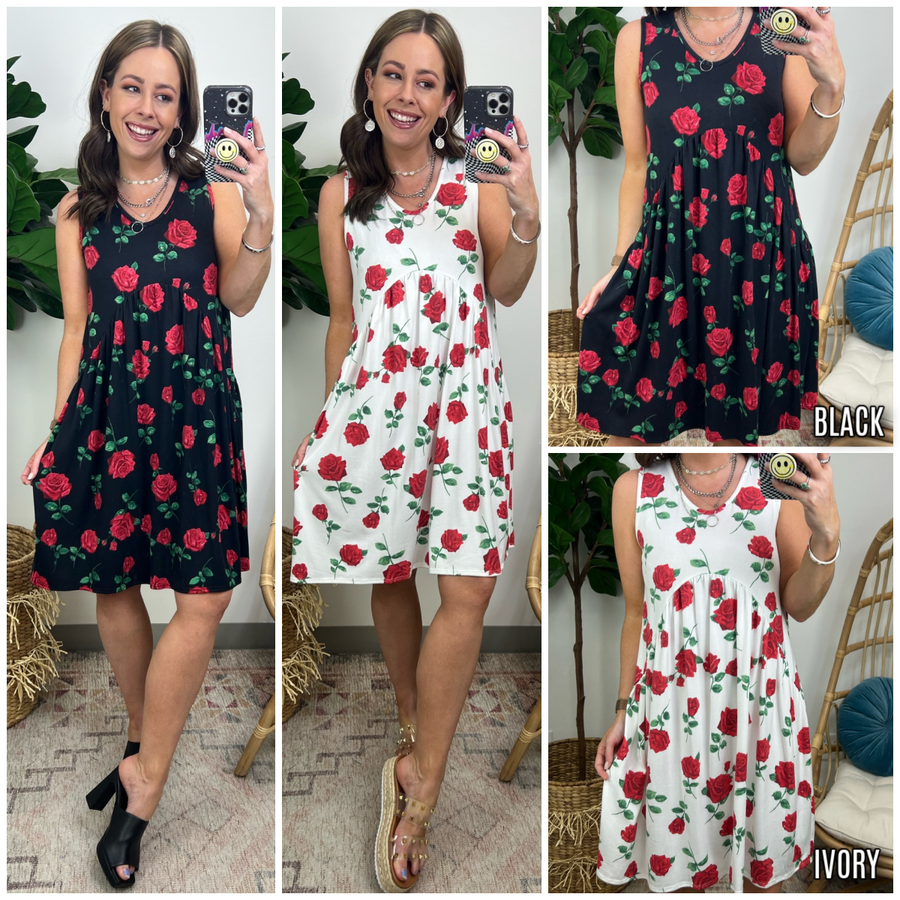  English Roses Swing Dress - FINAL SALE - Madison and Mallory