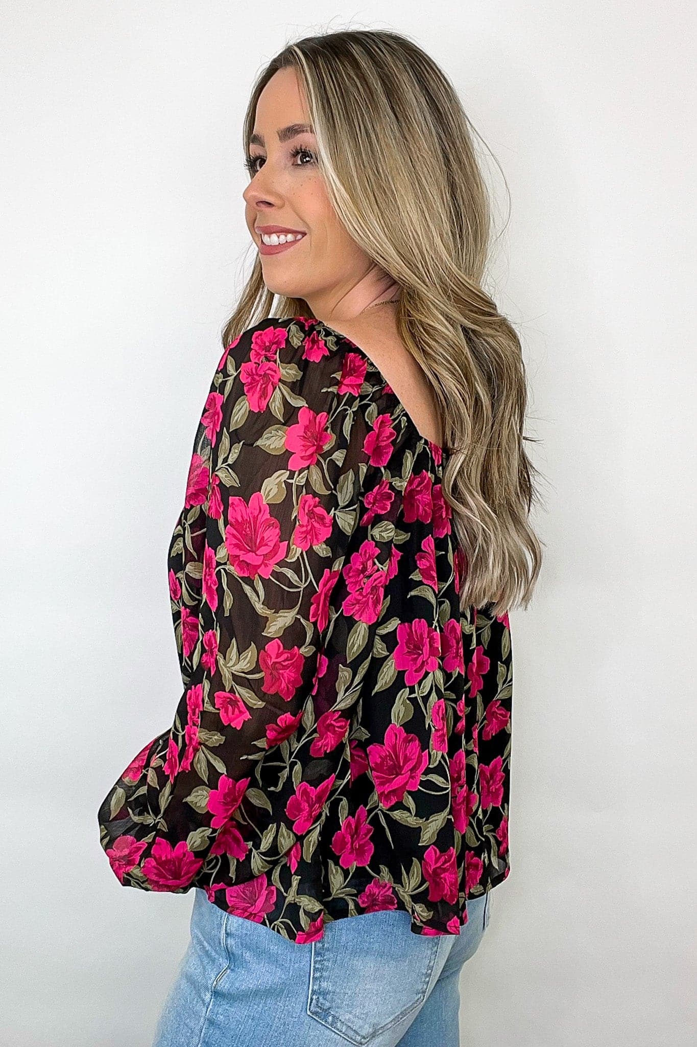  Enticing Energy Floral Sweetheart Top - BACK IN STOCK - Madison and Mallory
