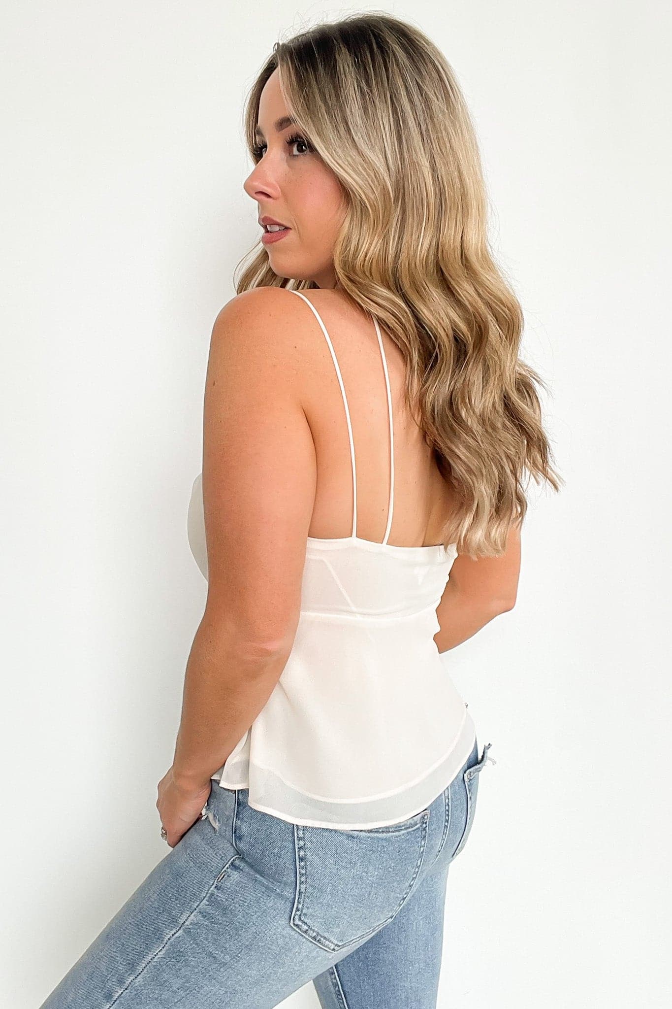  Entirely Yours Strappy Cowl Neck Cami Top - FINAL SALE - Madison and Mallory