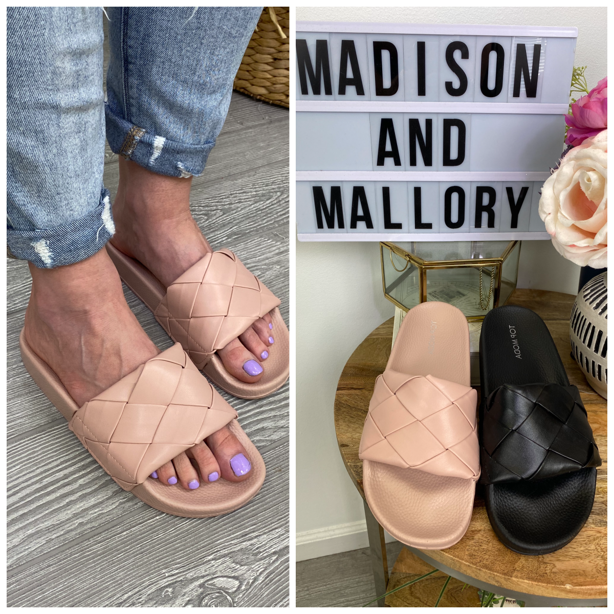  Essentials Only Woven Slide Sandals - FINAL SALE - Madison and Mallory