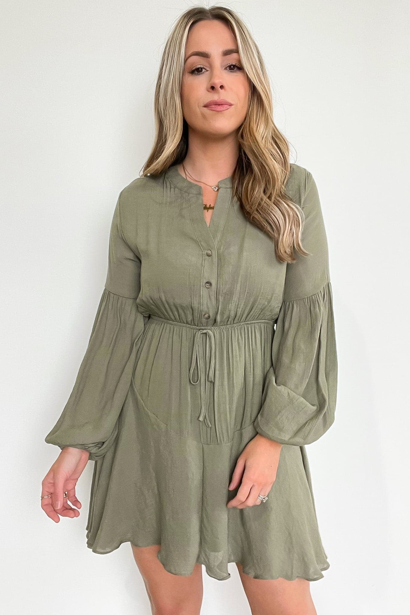  Everly Mine Button Down Flowy Dress - FINAL SALE - Madison and Mallory