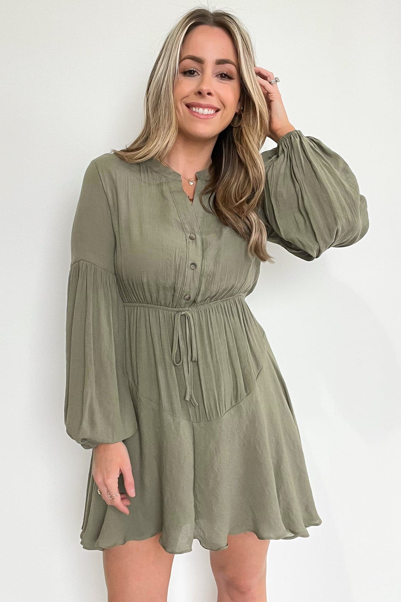  Everly Mine Button Down Flowy Dress - FINAL SALE - Madison and Mallory