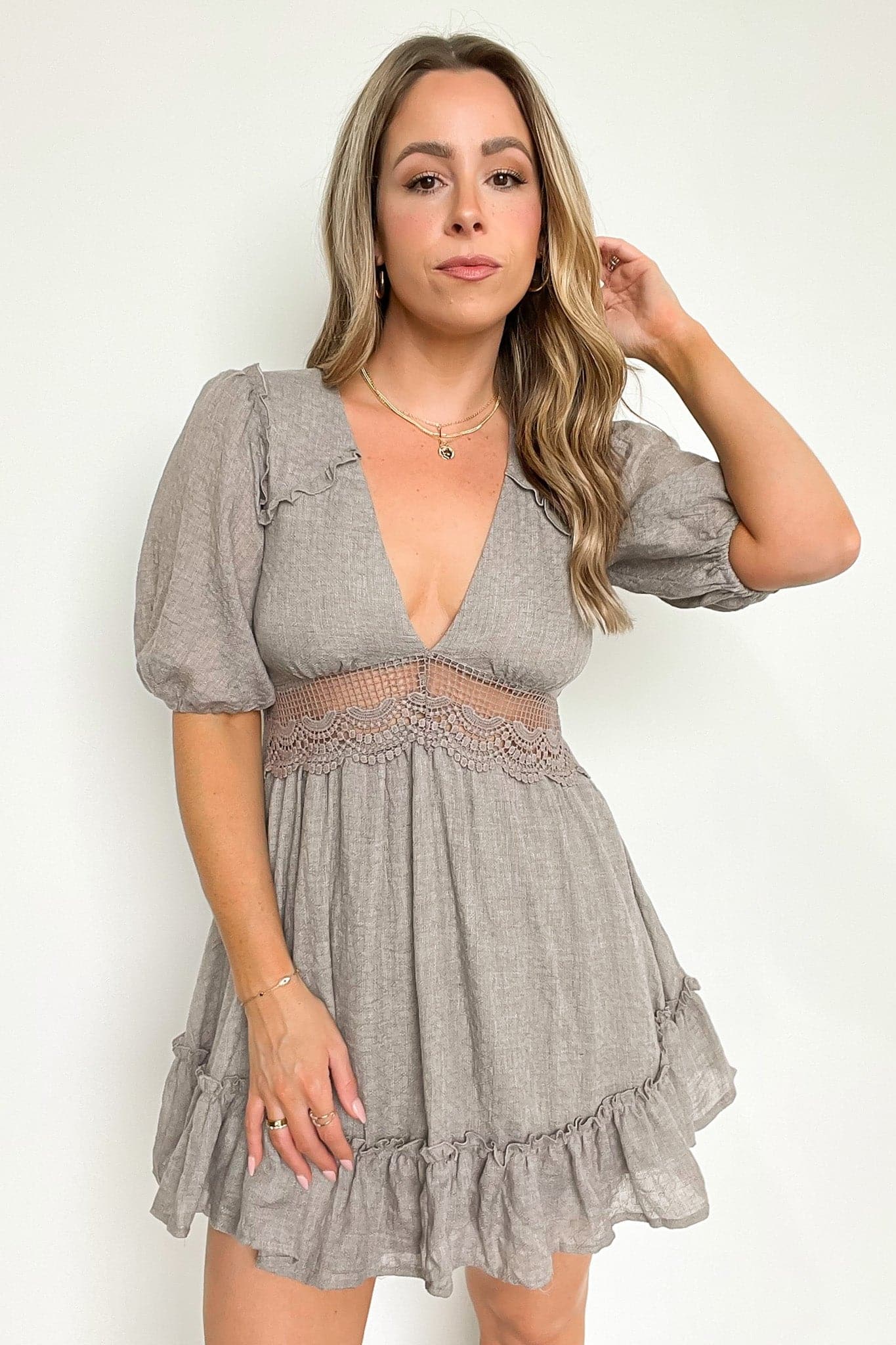 Every Last Detail V-Neck Lace Dress - FINAL SALE - Madison and Mallory