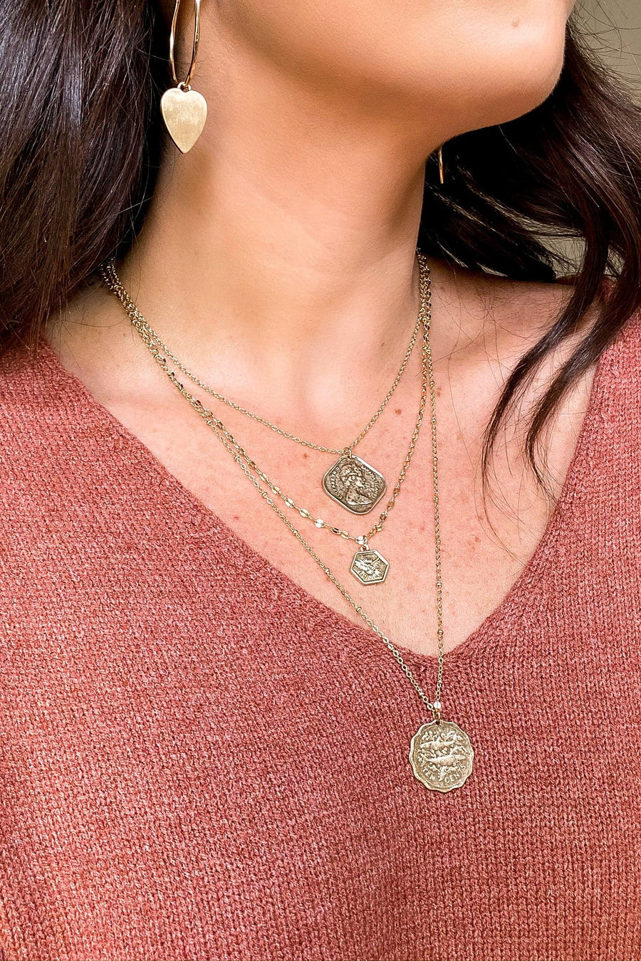 Gold Baila Layered Coin Necklace - BACK IN STOCK - Madison and Mallory