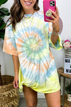 S / Multi Finding Euphoria Spiral Dye Knot Tunic Top - FINAL SALE - Madison and Mallory