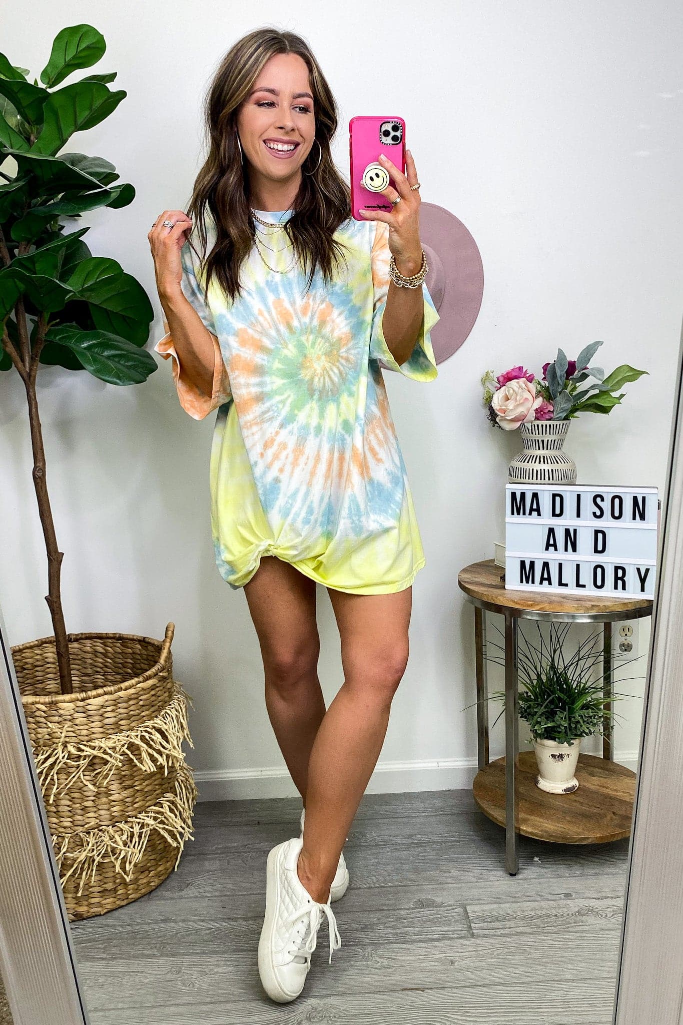  Finding Euphoria Spiral Dye Knot Tunic Top - FINAL SALE - Madison and Mallory