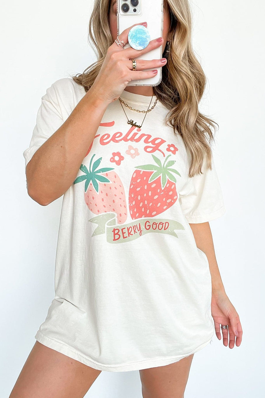  Feeling Berry Good Vintage Relaxed Graphic Tee - FINAL SALE - Madison and Mallory