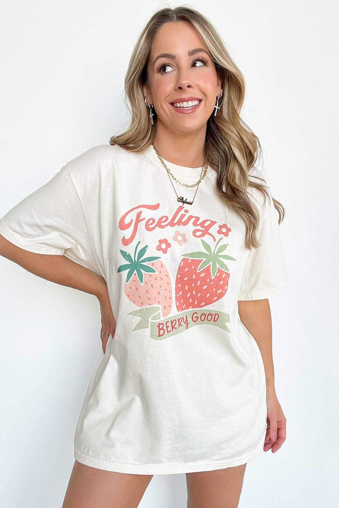  Feeling Berry Good Vintage Relaxed Graphic Tee - FINAL SALE - Madison and Mallory