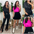 Finally Mine One Shoulder Pleat Detail Top - FINAL SALE - Madison and Mallory