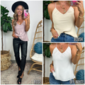 Flirt for Fun Satin Racerback V-Neck Cami - FINAL SALE - Madison and Mallory