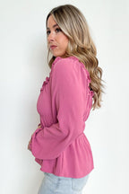  Flirtatious Ways Ruched Ruffle Top - FINAL SALE - Madison and Mallory