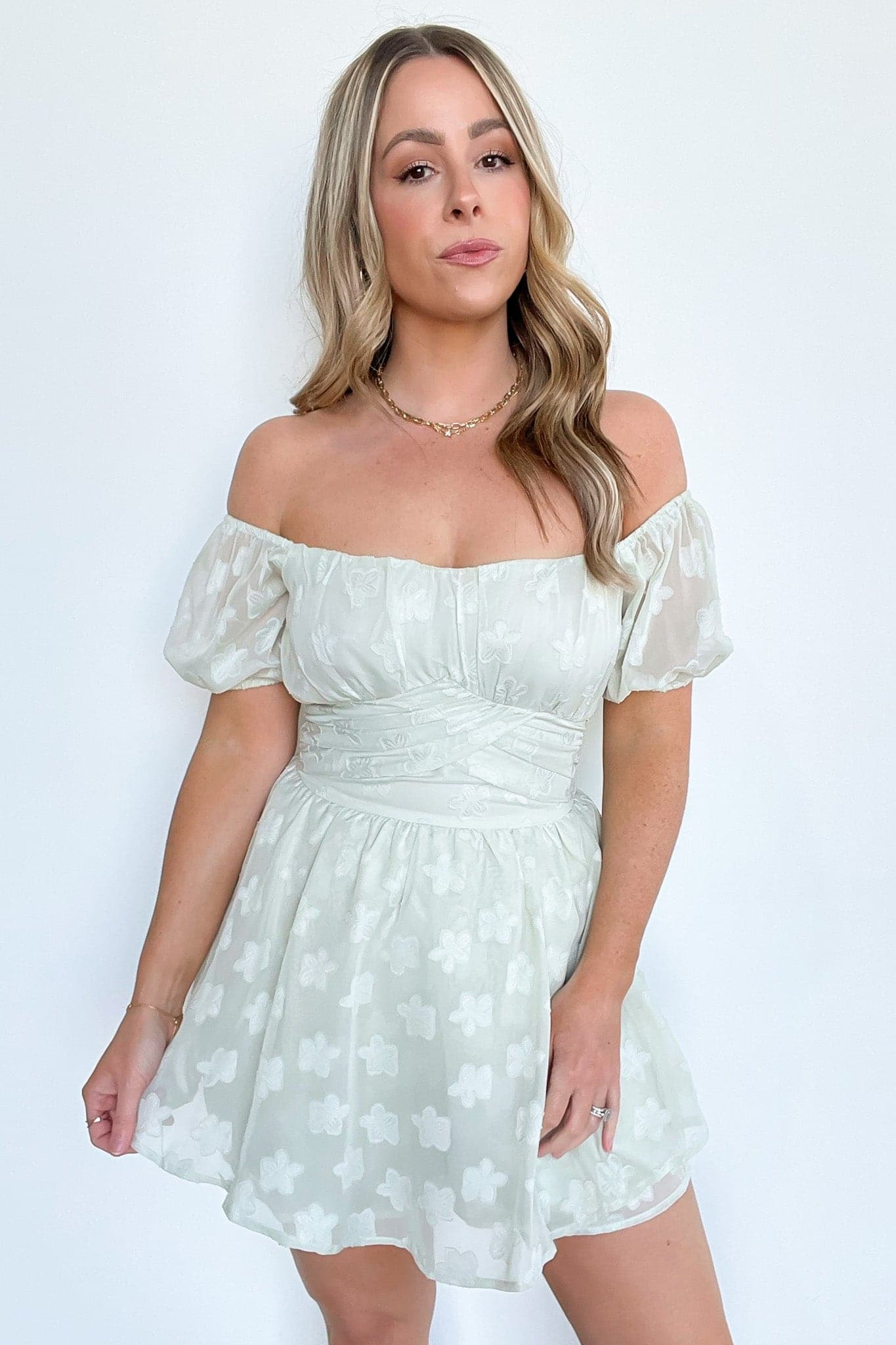  Floating Through Flowers Off Shoulder Romper - FINAL SALE - Madison and Mallory