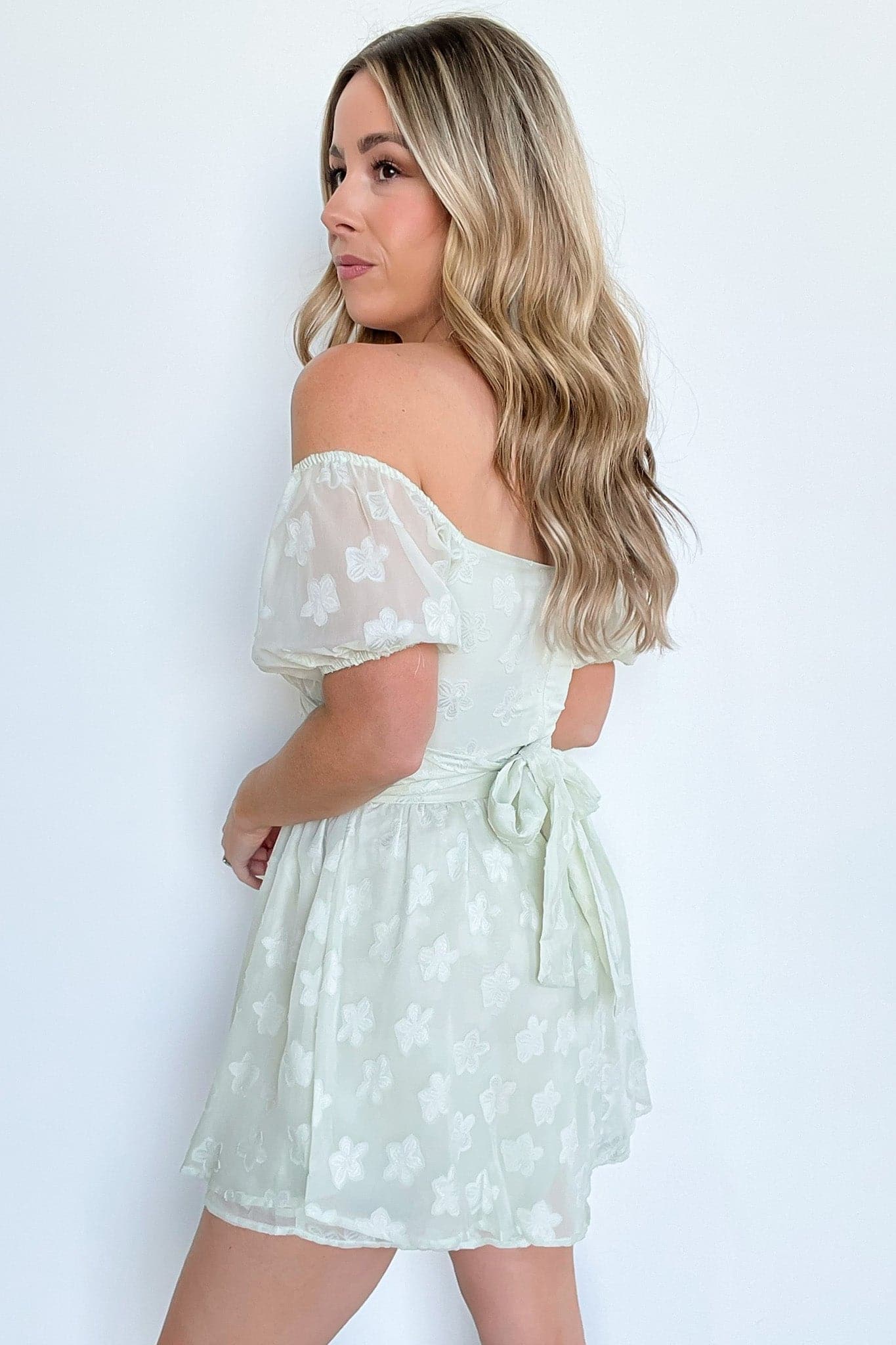  Floating Through Flowers Off Shoulder Romper - FINAL SALE - Madison and Mallory