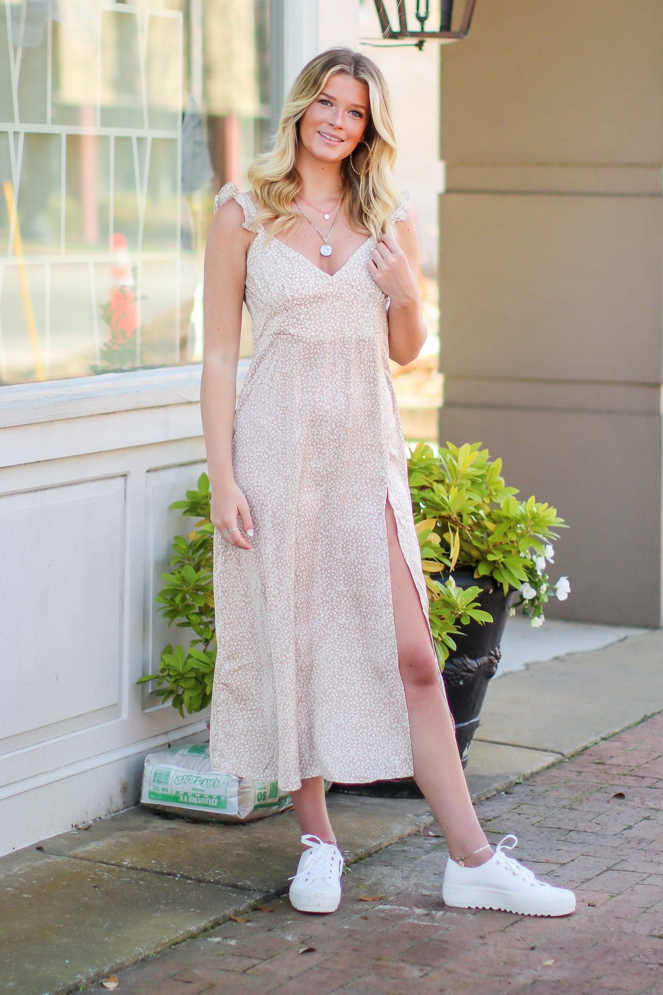Floral Feelings Ruffle Midi Dress - FINAL SALE Madison + Mallory Floral Feelings Ruffle Midi Dress - FINAL SALE Madison + Mallory