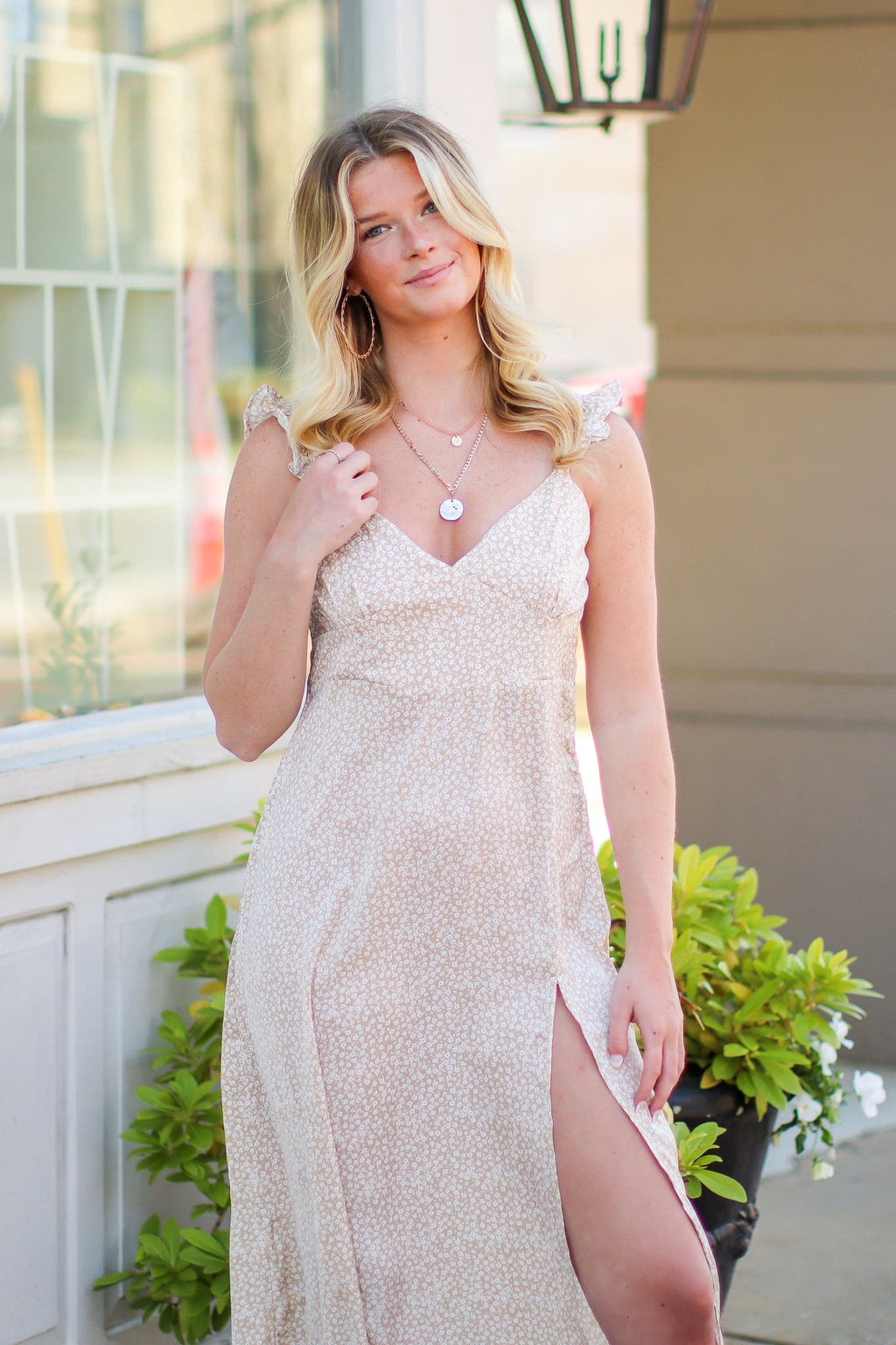  Floral Feelings Ruffle Midi Dress - FINAL SALE - Madison and Mallory