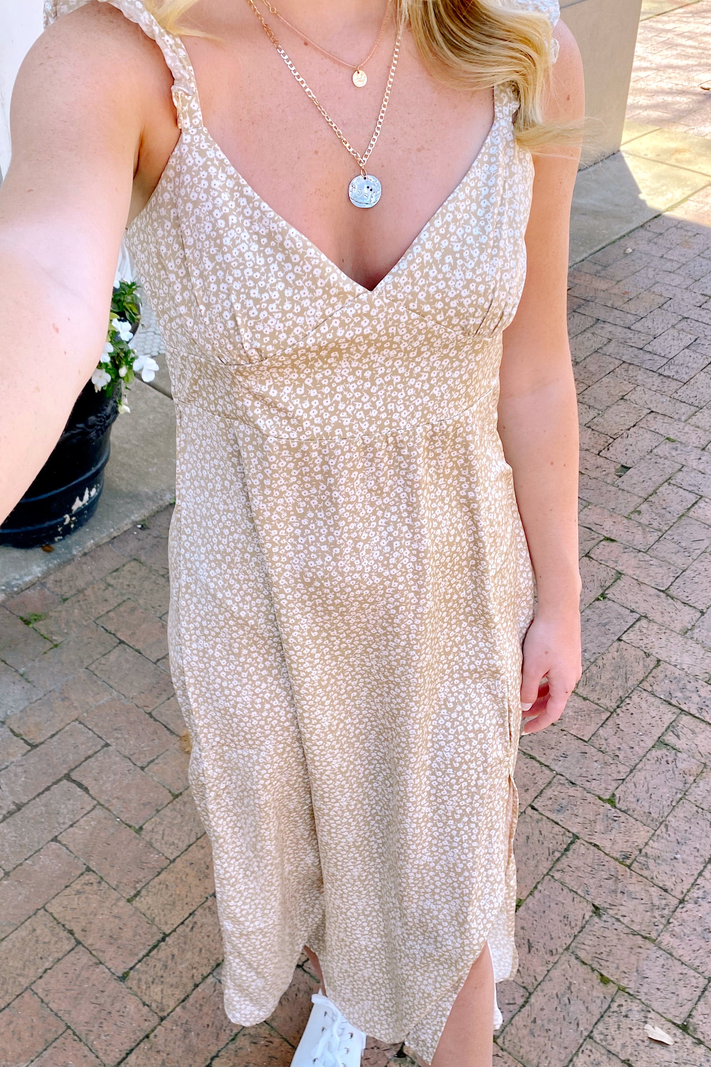  Floral Feelings Ruffle Midi Dress - FINAL SALE - Madison and Mallory