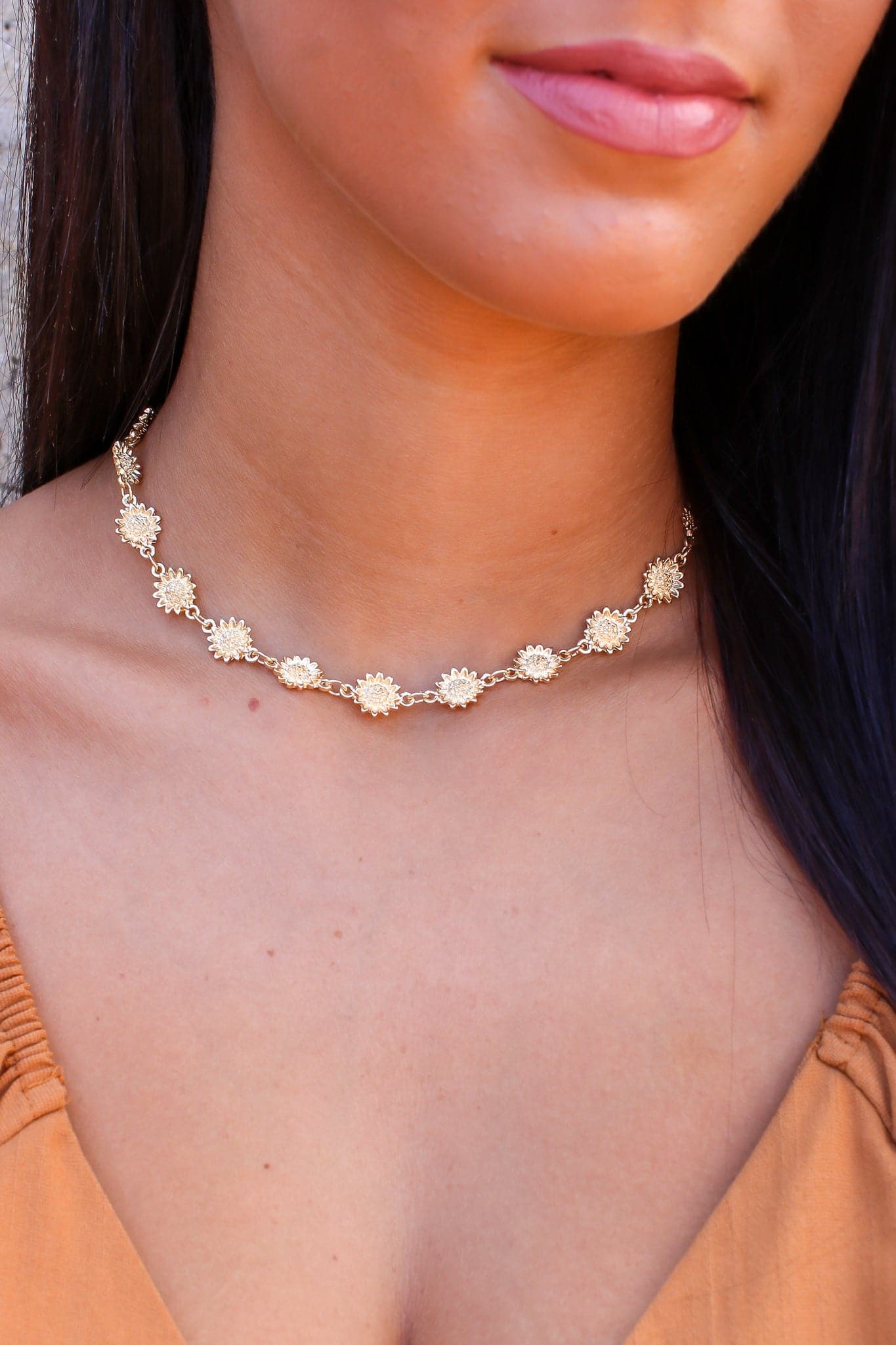 Gold Florally Stunning Necklace - Madison and Mallory