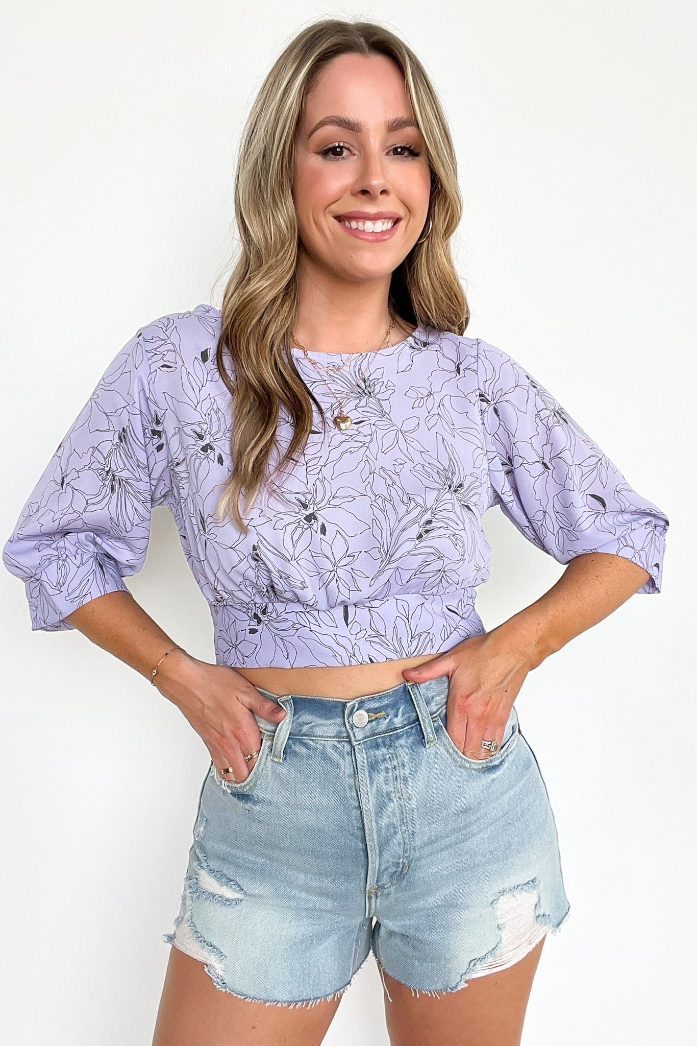  Forever Fanciful Floral Tie Back Top - FINAL SALE - Madison and Mallory