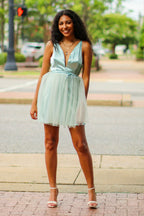  Forever Phenomenal V-Neck Tulle Dress - FINAL SALE - Madison and Mallory