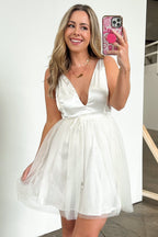  Forever Phenomenal V-Neck Tulle Dress - FINAL SALE - Madison and Mallory