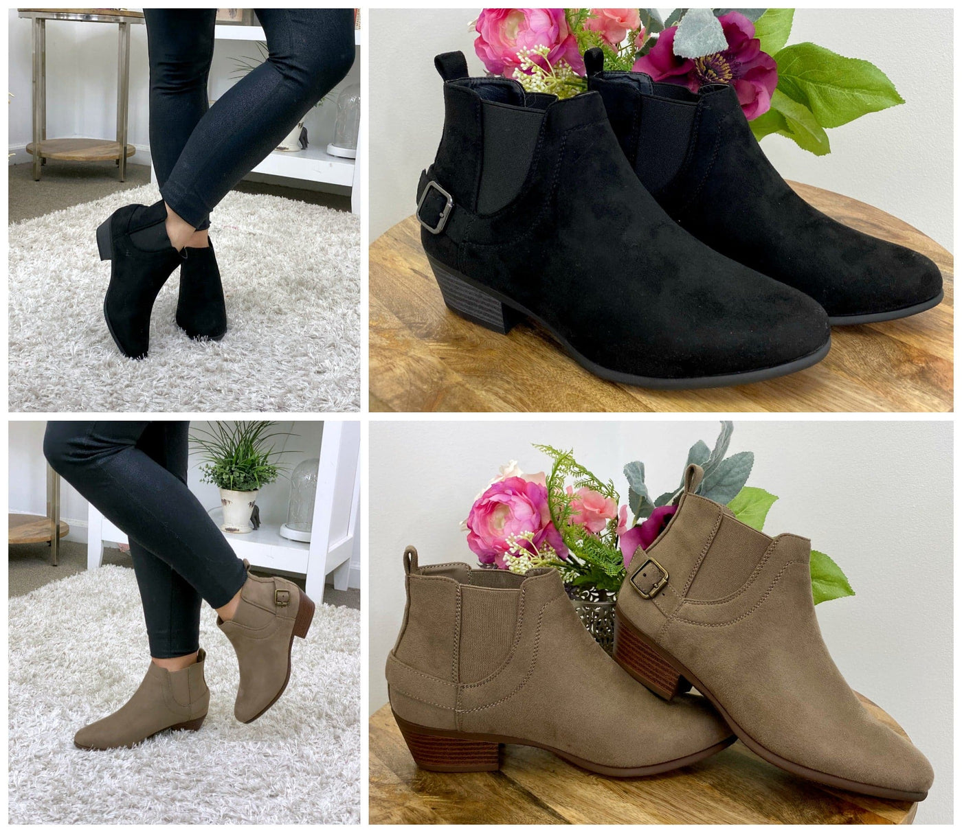  Franco Buckle Detail Booties - FINAL SALE - Madison and Mallory